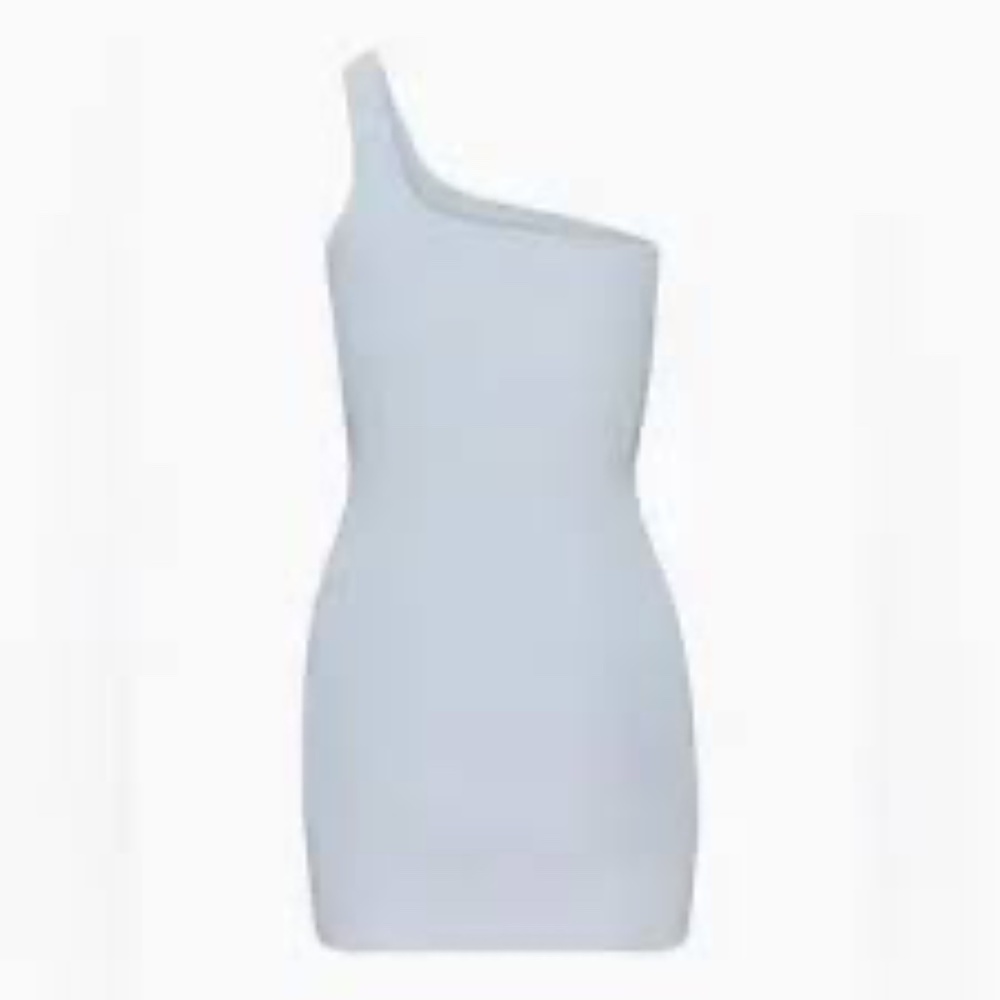 Babaton sculpt knit one-shoulder dress